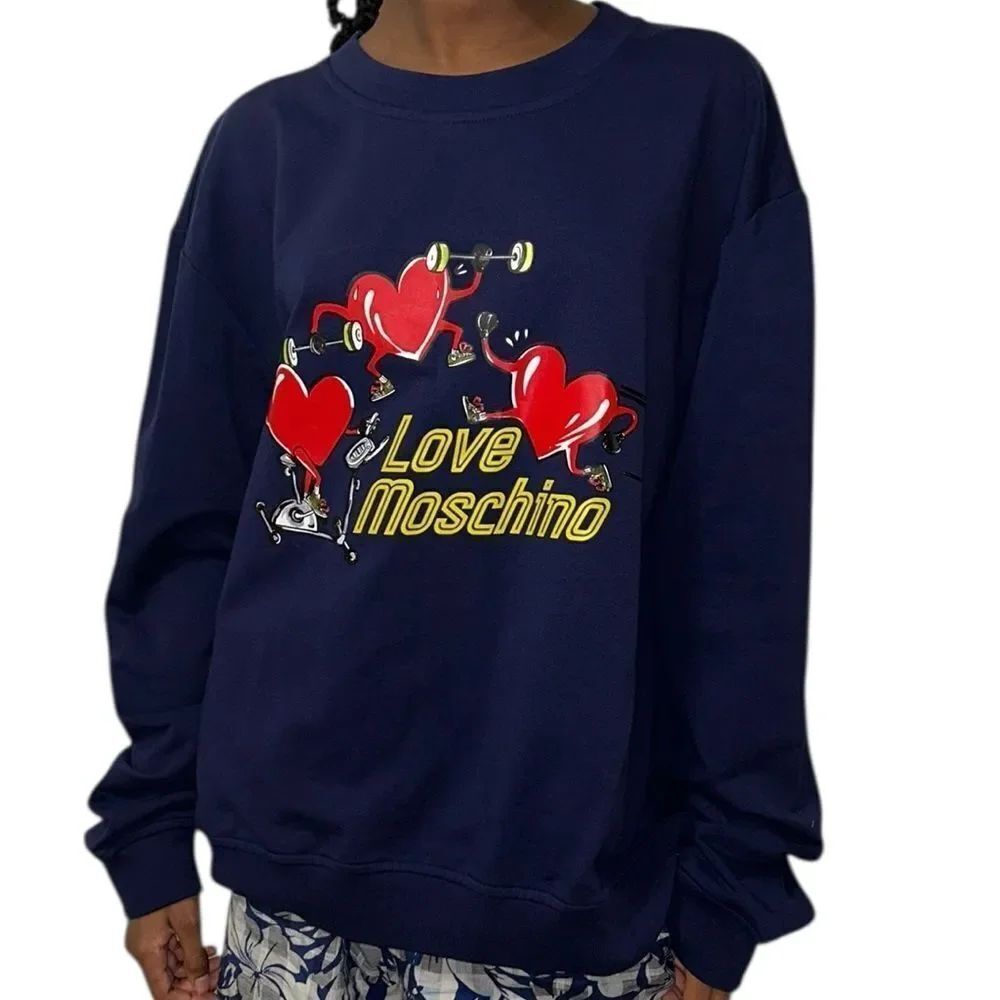 Love Moschino Navy Blue Sweatshirt(Size 10)